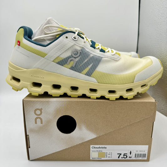 On Running Cloudvista Running Shoes Ivory Endive yellow green men’s trail