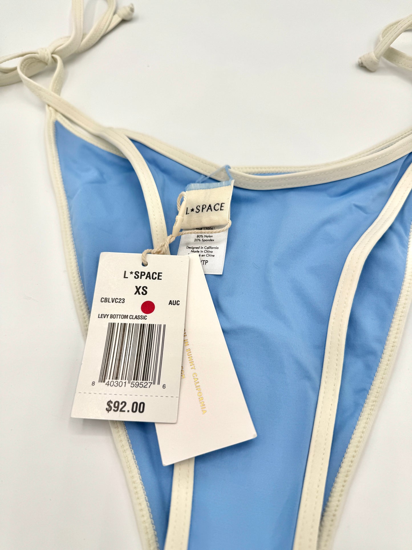 L Space Levy Classic Swim Bottom in Aura Blue / Cream