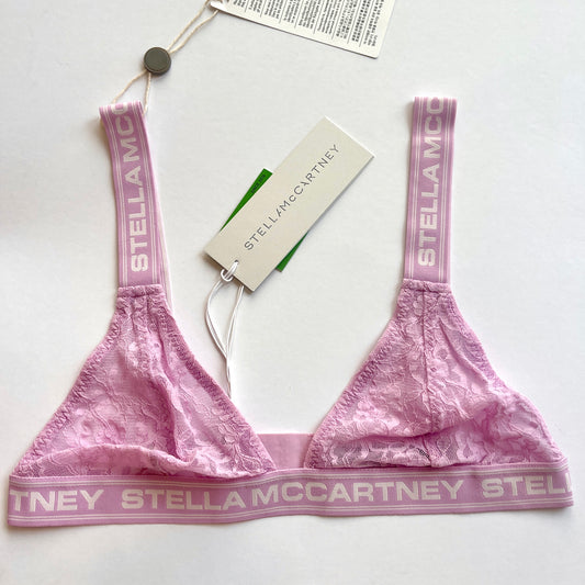 Stella McCartney Logo Bra , Orchid Pink , Lace soft cup , comfort , bralette