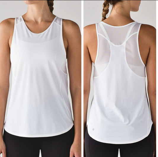 Lululemon Sculpt Tank Top II White Collab x Soul Cycle Discontinued Style