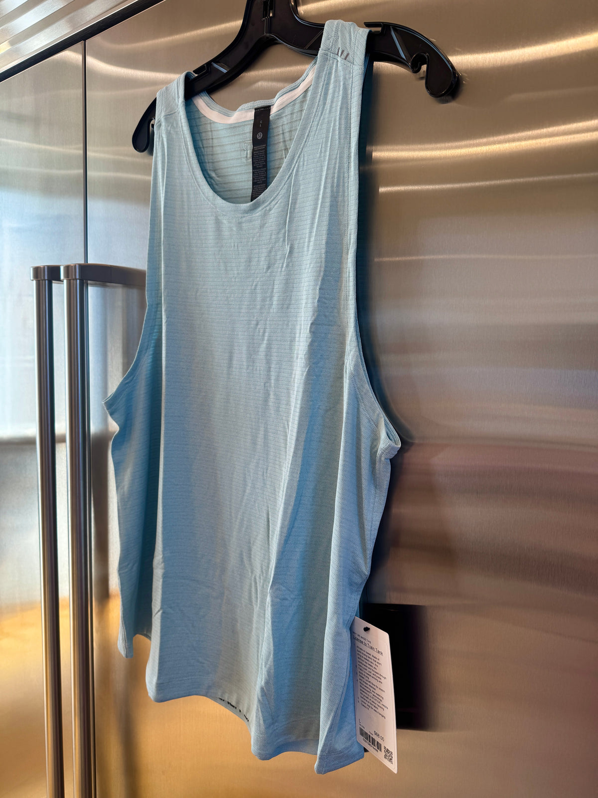 Lululemon License to Train Top , Mens Tank Top in Foam Cloud Blue