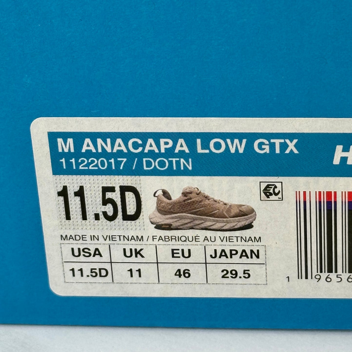 Hoka Anacapa Low GTX Hiking Shoes in Dune Oxford Tan Brown Gore Tex Boots