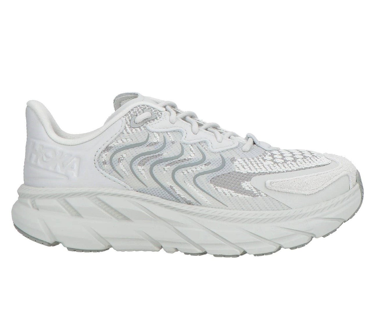 Hoka Clifton LS Grey Unisex in Stardust / Galactic Grey