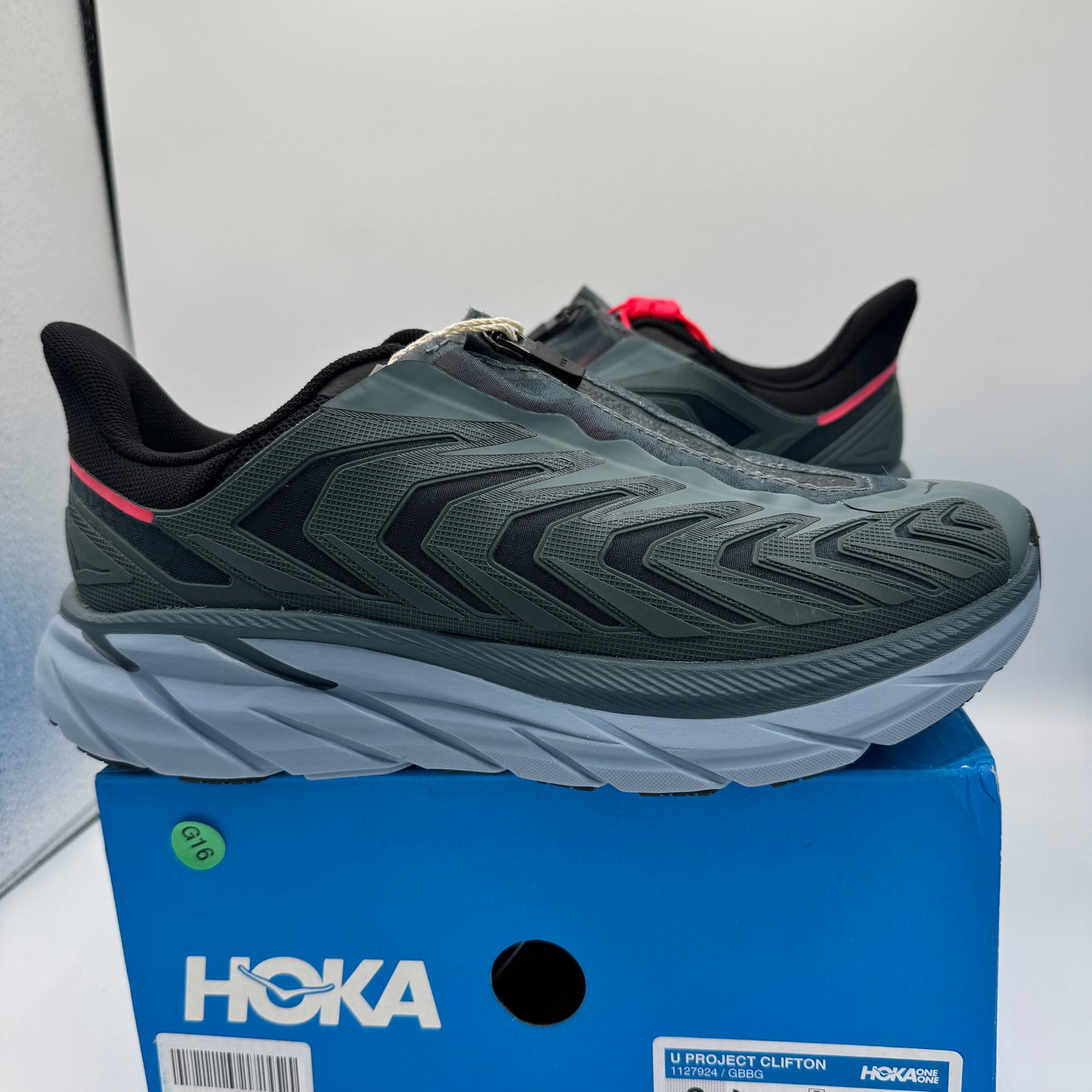 Hoka Project Clifton Unisex Shoes - Lead / Navy Goblin GBBG Blue