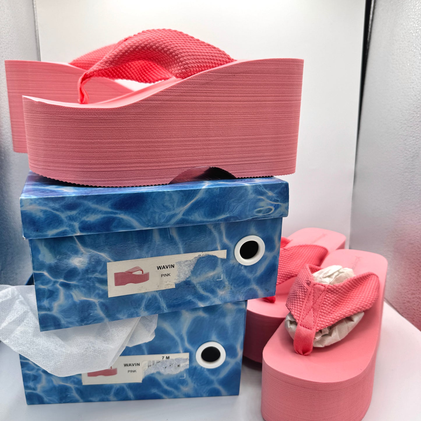 Jeffrey Campbell BUNDLE (2 Pairs) Wavin Platform Sandals Pink
