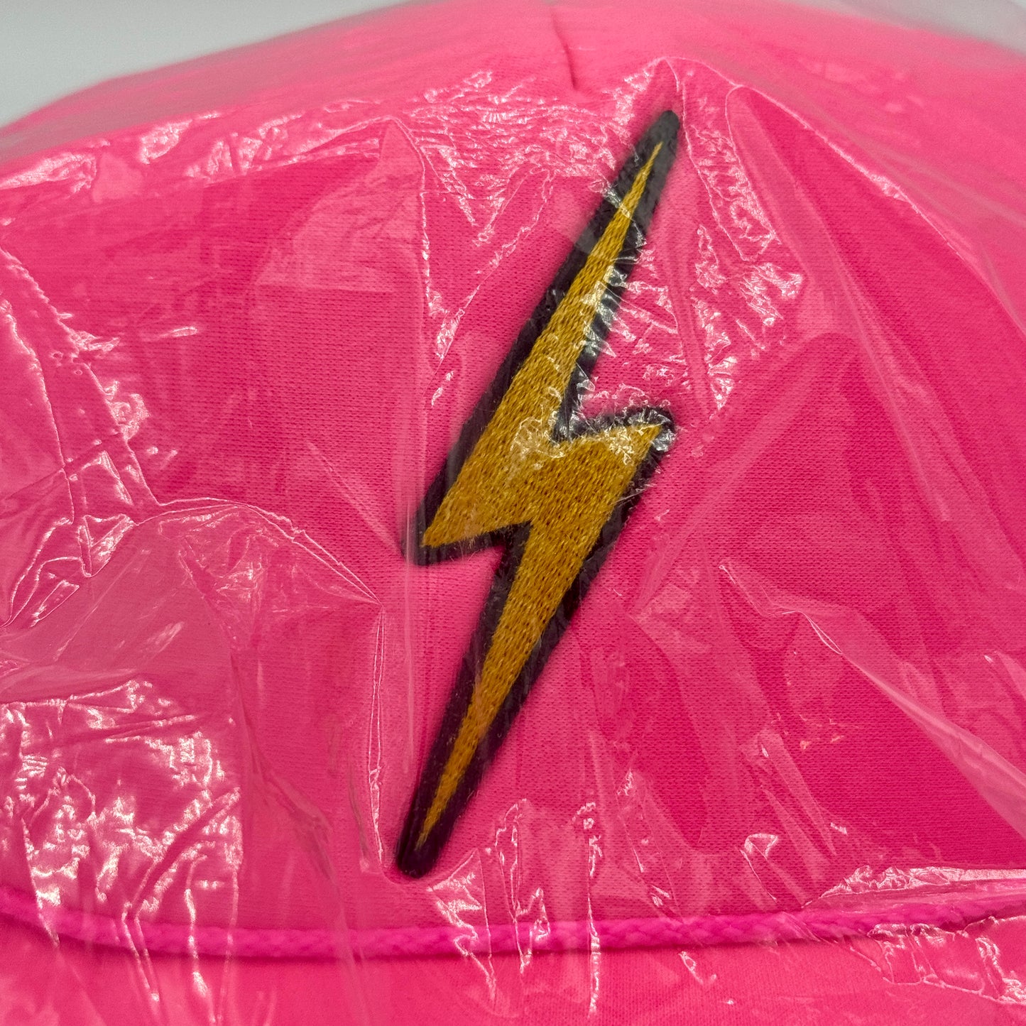 Aviator Nation Pink Bolt Hat embroidered lightning patch neon trucker cap