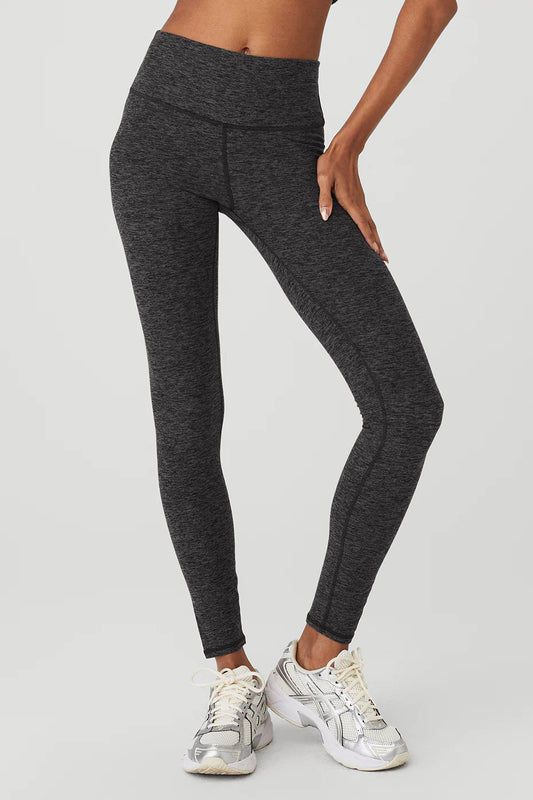 Alo Yoga Alosoft Highlight Leggings HW 7/8 Athletic Grey Heather