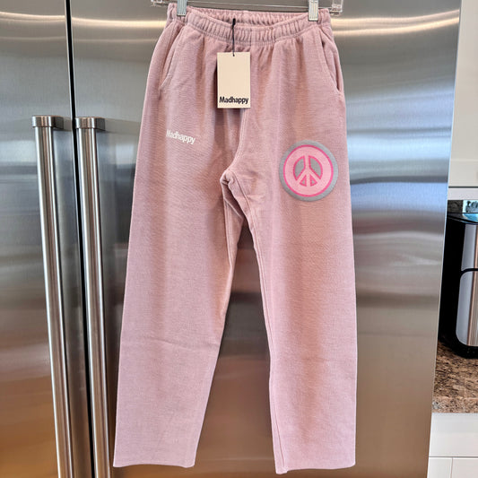 MadHappy Universal Sweatpants Bubblegum Light Dusty Pink Unisex Peace Sign