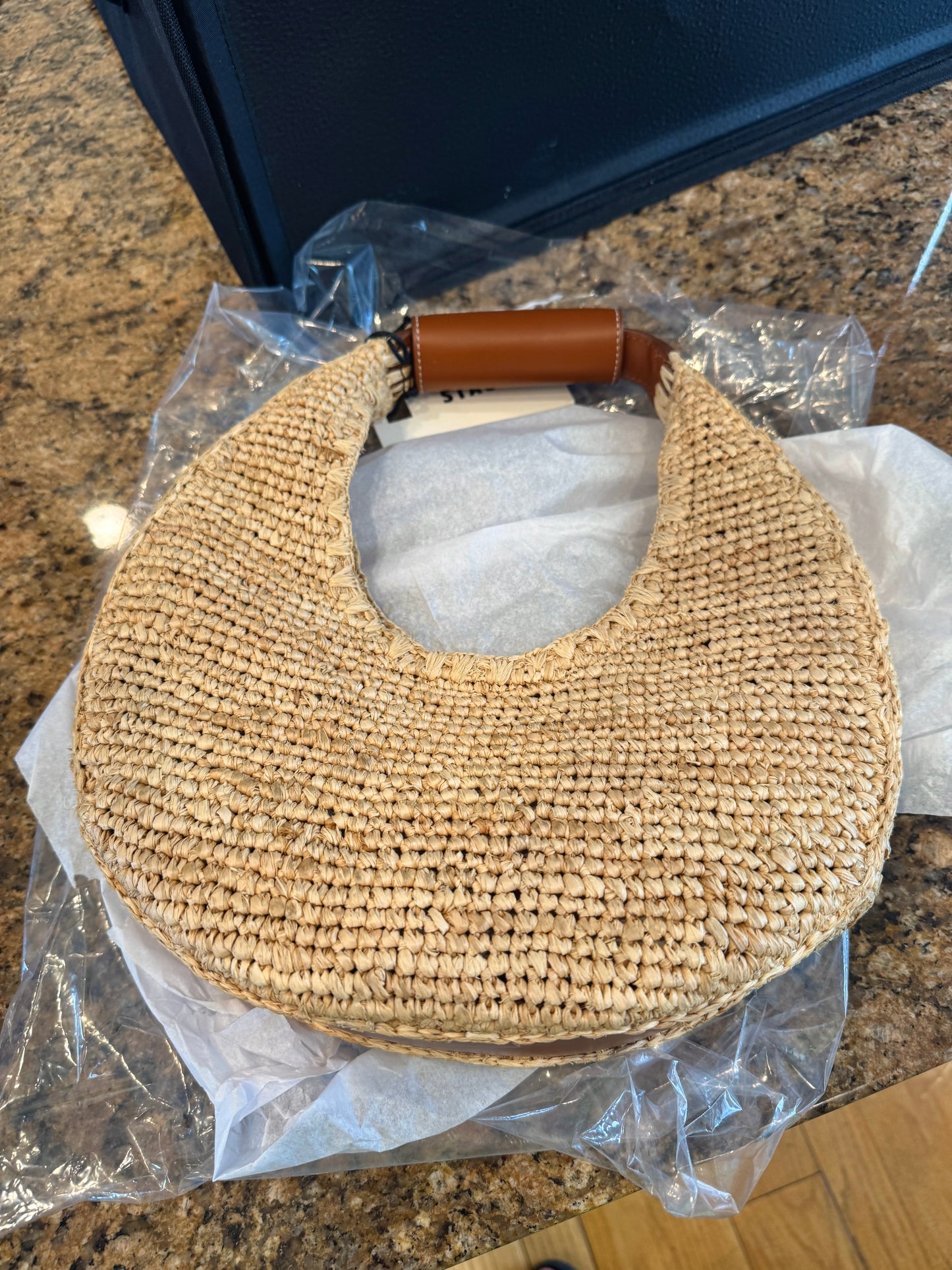 Staud Moon Bag - Natural Raffia