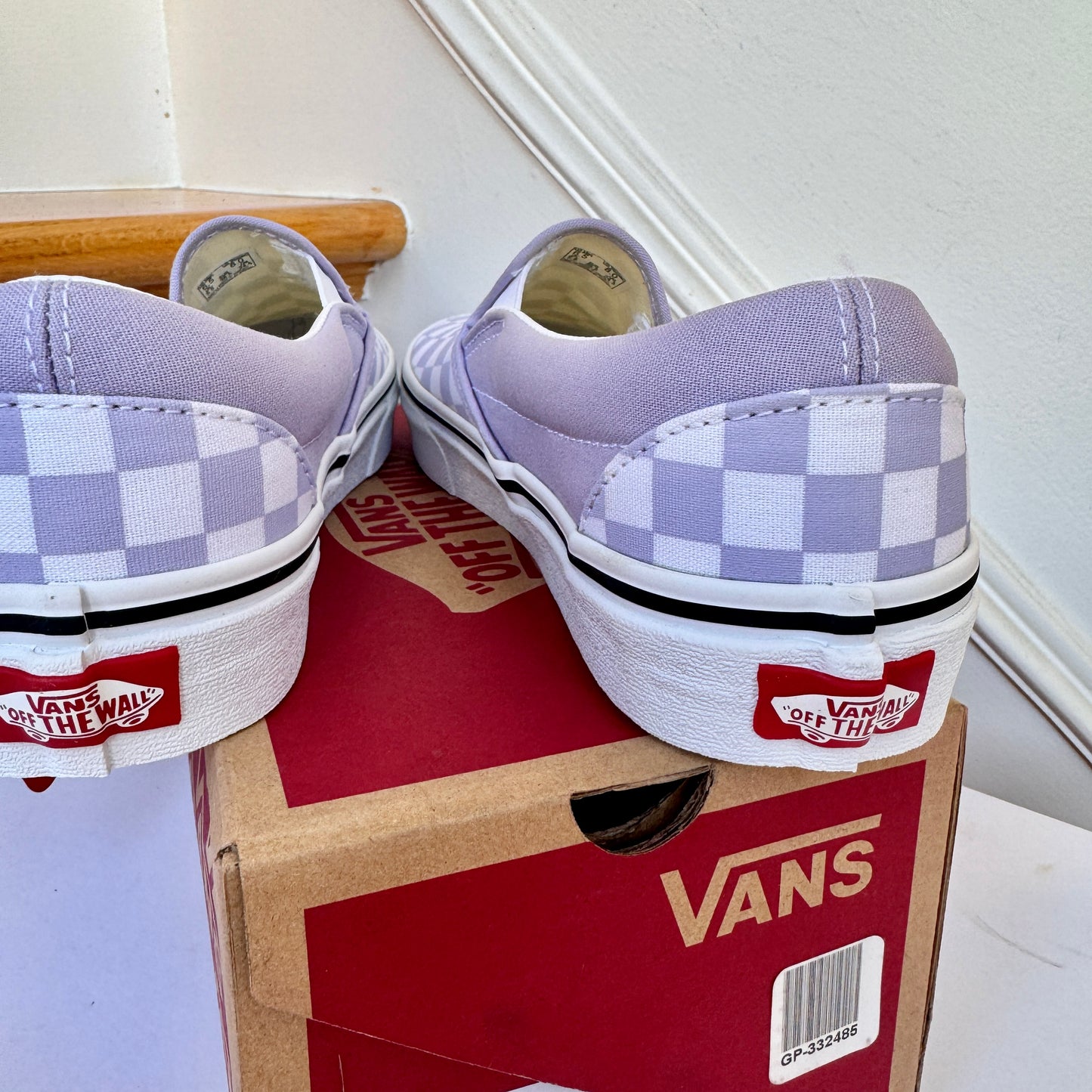 Vans Slip-On Classic Skate Shoes Checkerboard Heather Purple Shoes Unisex