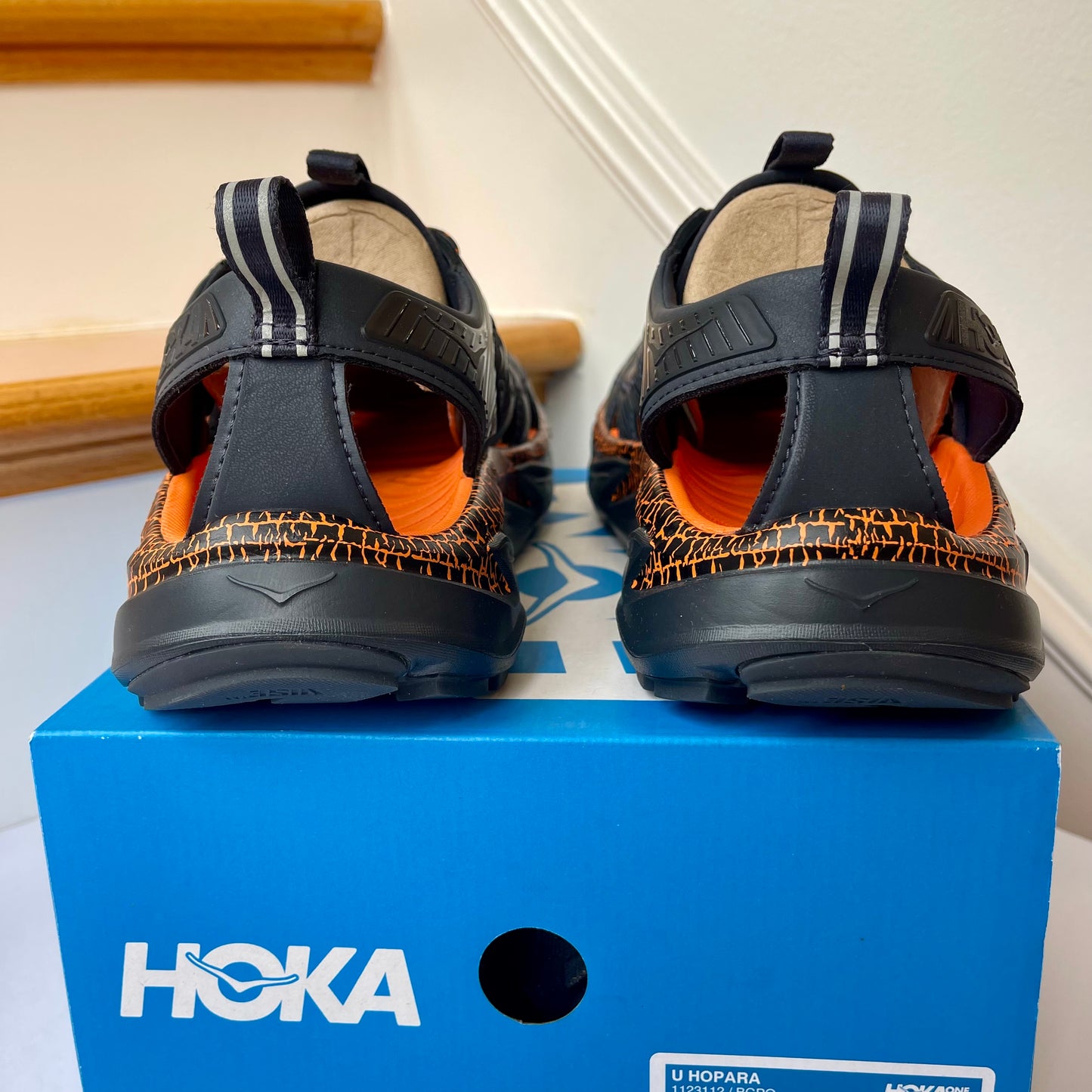 Hoka Hopara Hiking Sandal — Blue Graphite / Orange Persimmon