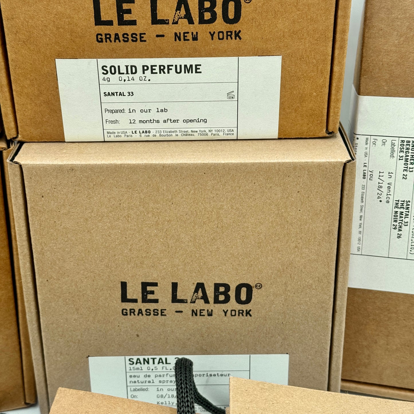 Bundle Le Labo Boxes and Gift Bags , Excellent Condition 9 Items Total