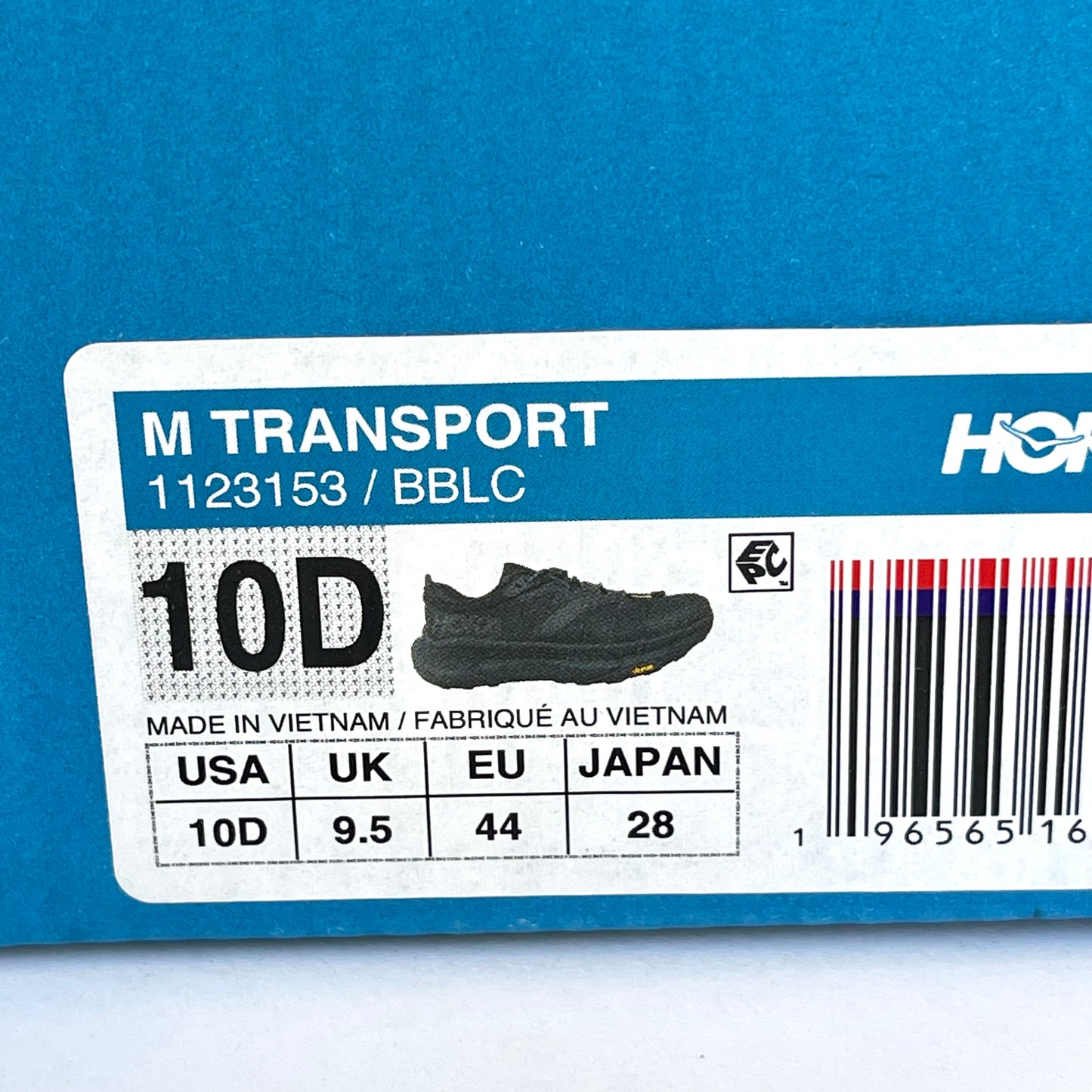 Hoka Transport in All Black Athletic Hiking Shoes