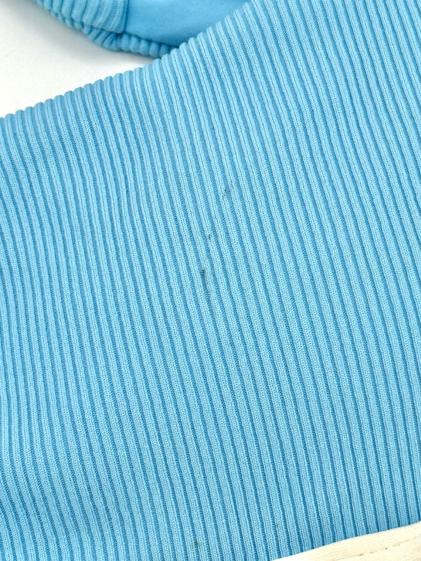 L Space Hazel Swim Top in Seaspray Blue / Cream , Ribbed Bikini
