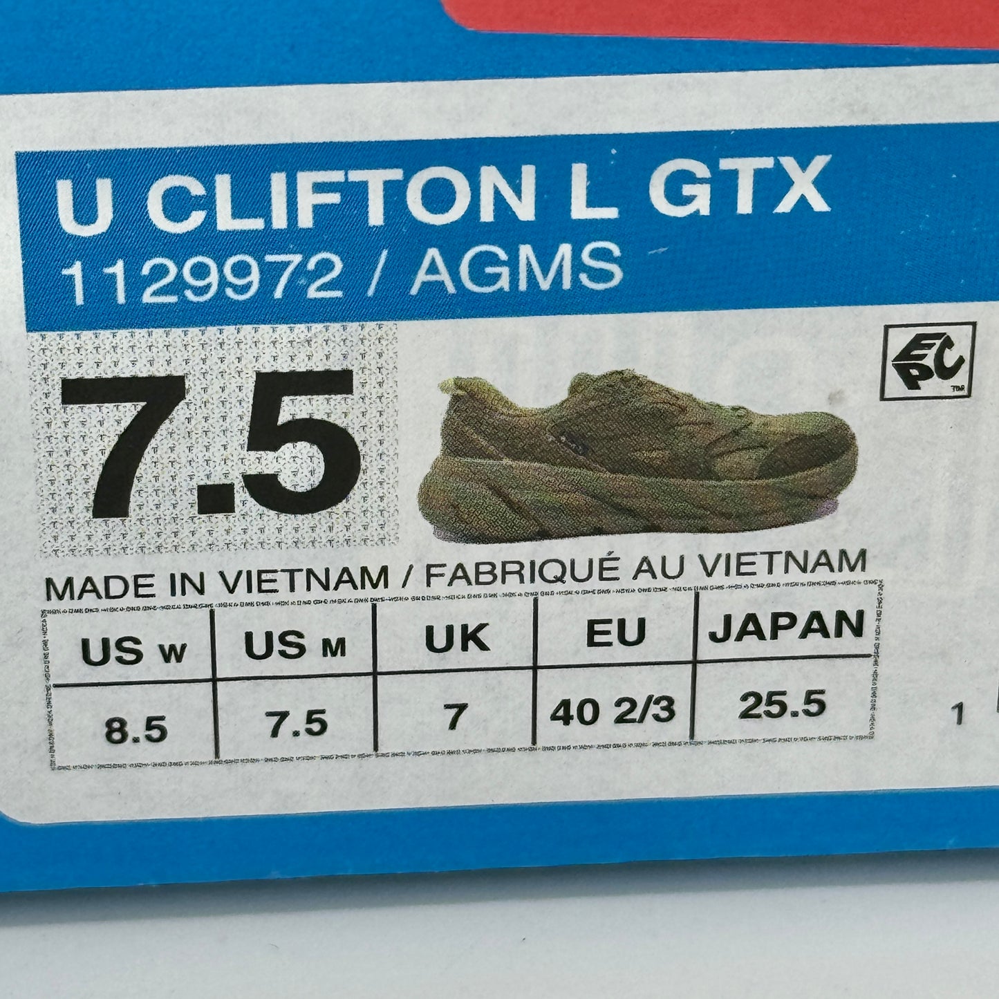 Hoka Clifton Leather Gore-Tex Waterproof Unisex Green Khaki Olive AGMS