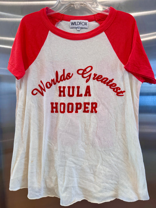 Wildfox Wildfox World’s Greatest Hula Hooper Raglan Women’s Top - Red * Pre-Owned *