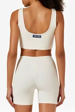 MadHappy Local Optimist Run Club Biker Shorts in Marshmallow / Cream
