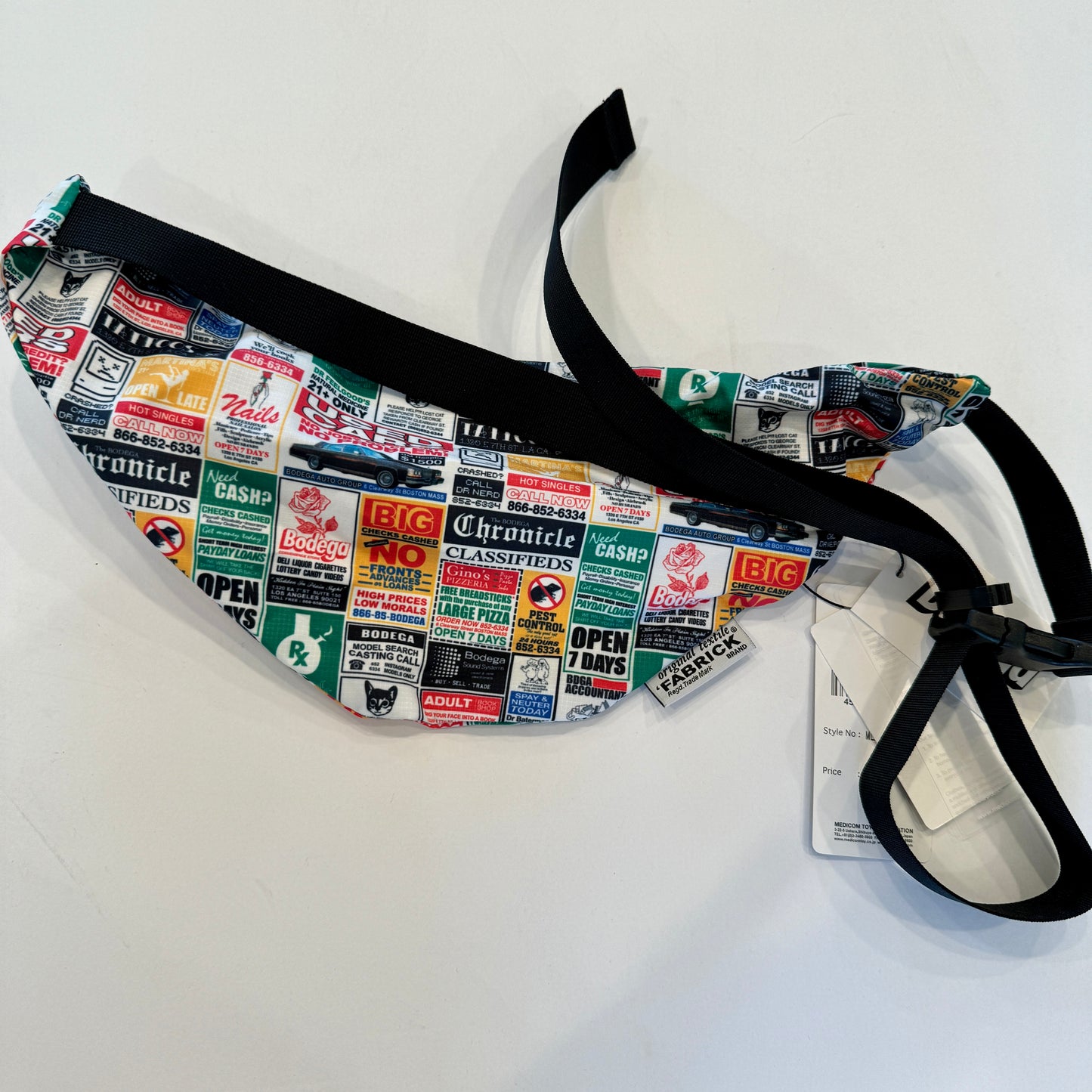 Medicom F@TBRICK x Bodega x Bearbrick Waist Bag Fanny Pouch All Over Print