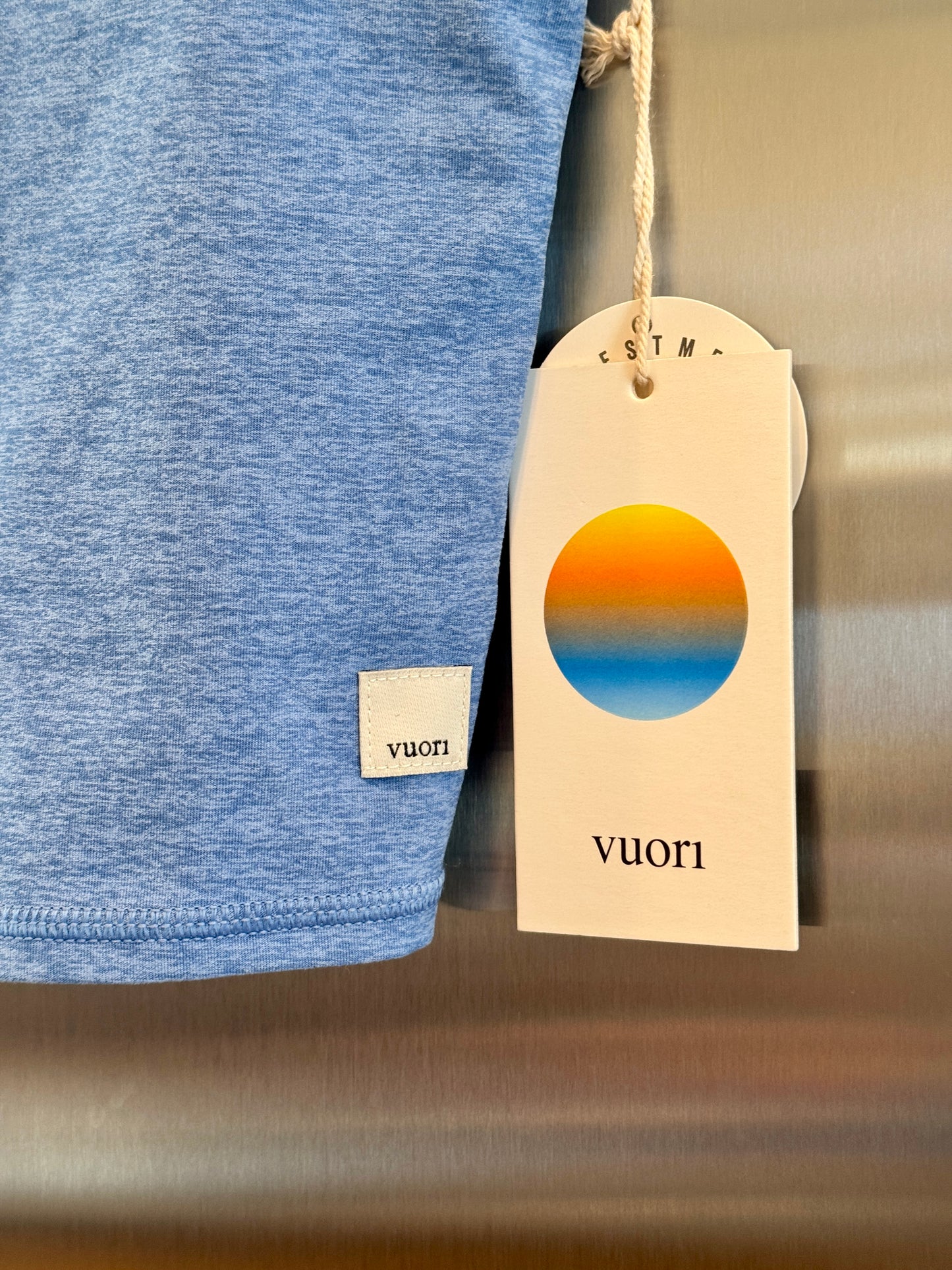 Vuori Elevation Square Neck Tank in Isle Blue Heather - Women’s