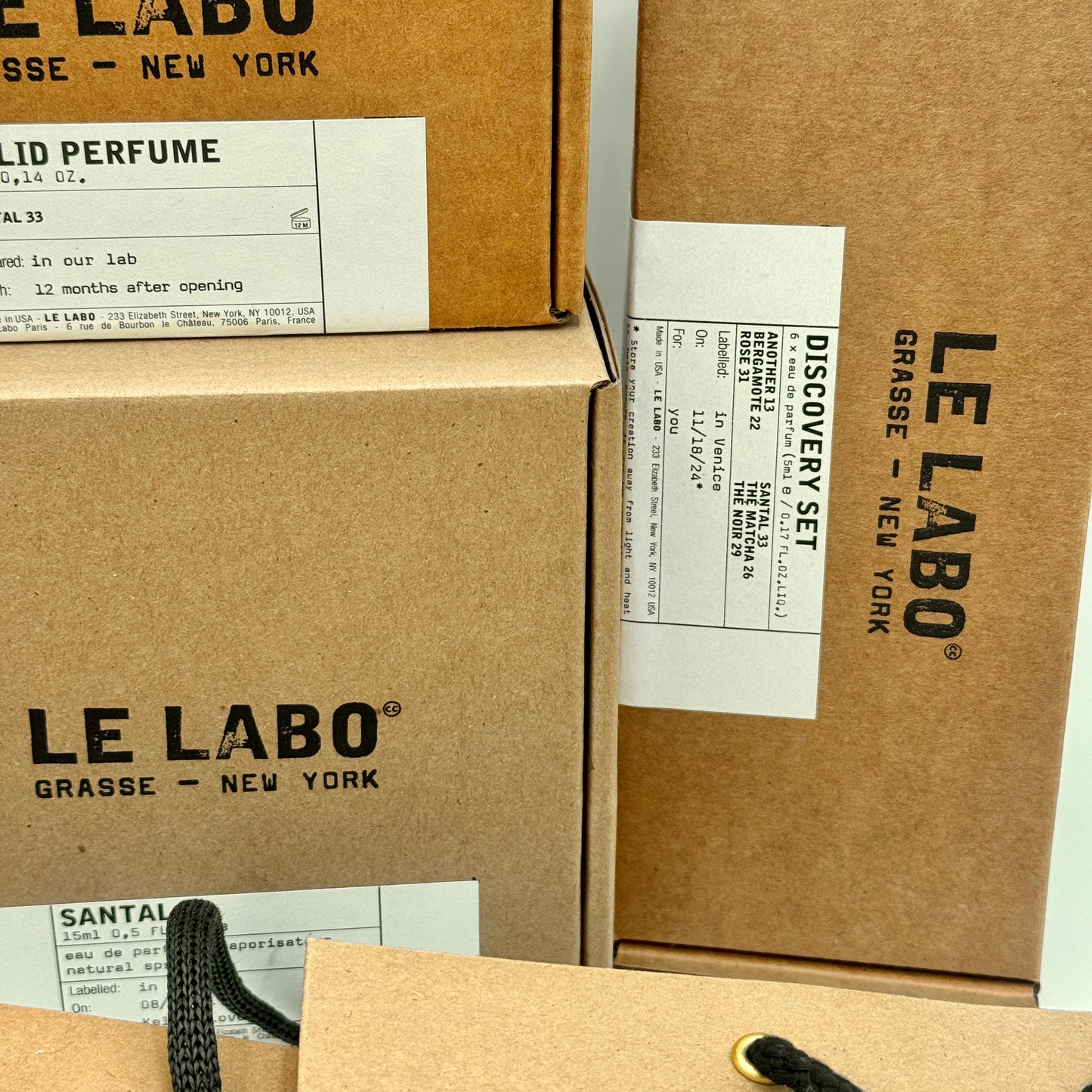 Bundle Le Labo Boxes and Gift Bags , Excellent Condition 9 Items Total