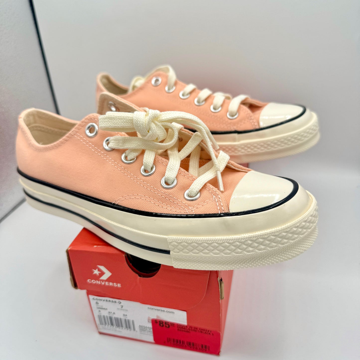 Converse Chuck 70 Ox Cheeky Coral Unisex Sneakers Classic Low Top Light Pink