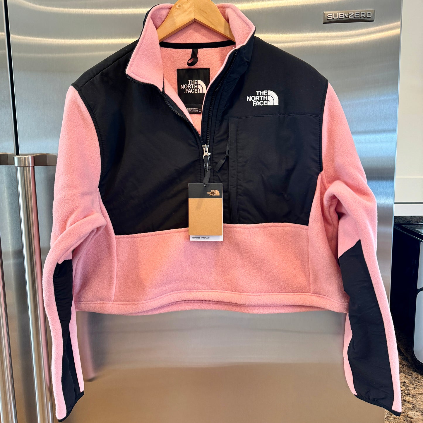 The North Face Denali Women’s Pink Cropped Jacket Pullover shady rose blush