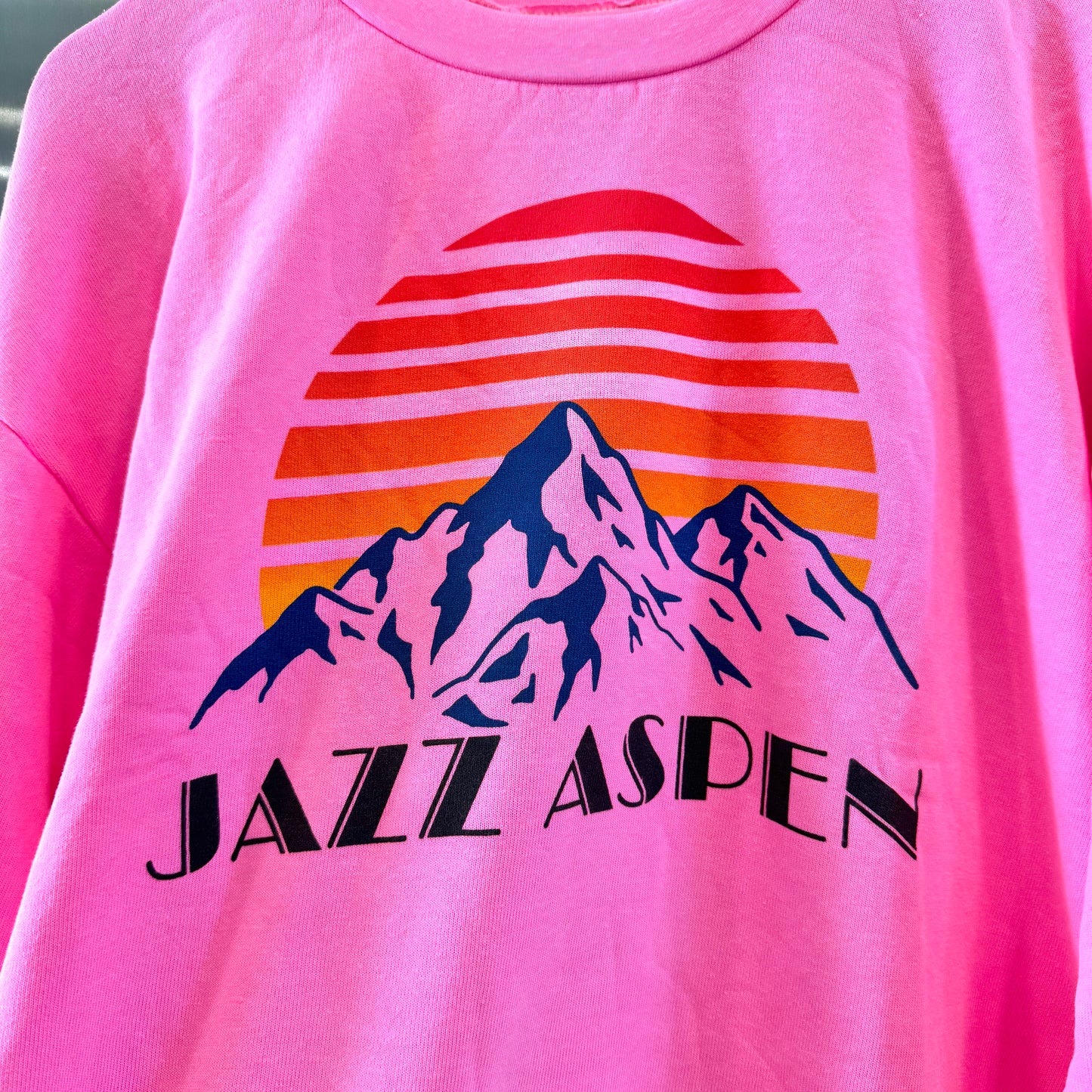 Aviator Nation Aspen Snowmass Jazz Music Festival Crewneck Sweatshirt - Neon Pink