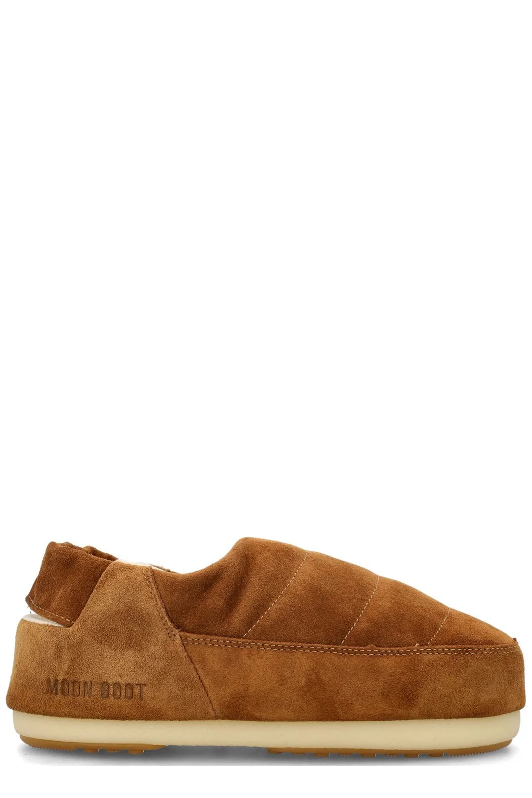 Moon Boot Evolution Slipper in Tan Suede Mule