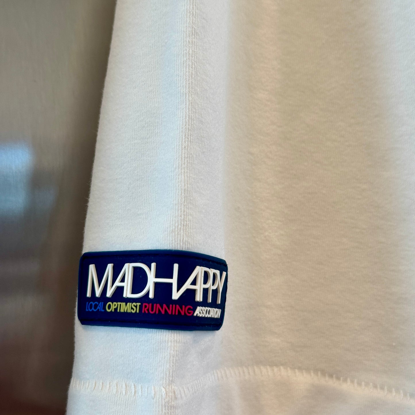 MadHappy Local Optimist Run Club Biker Shorts in Marshmallow / Cream