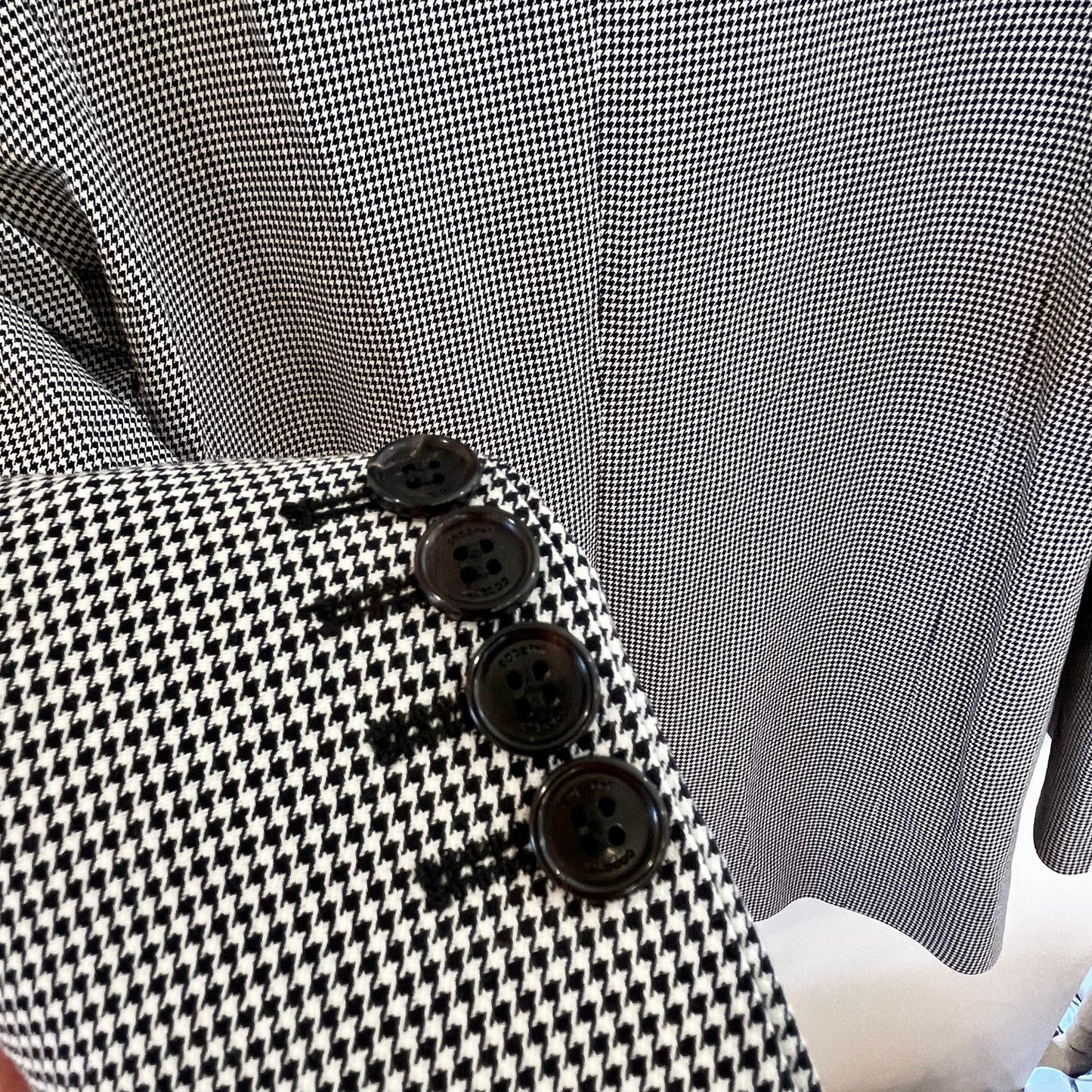 Coperni Connection Houndstooth check jacket blazer black / white