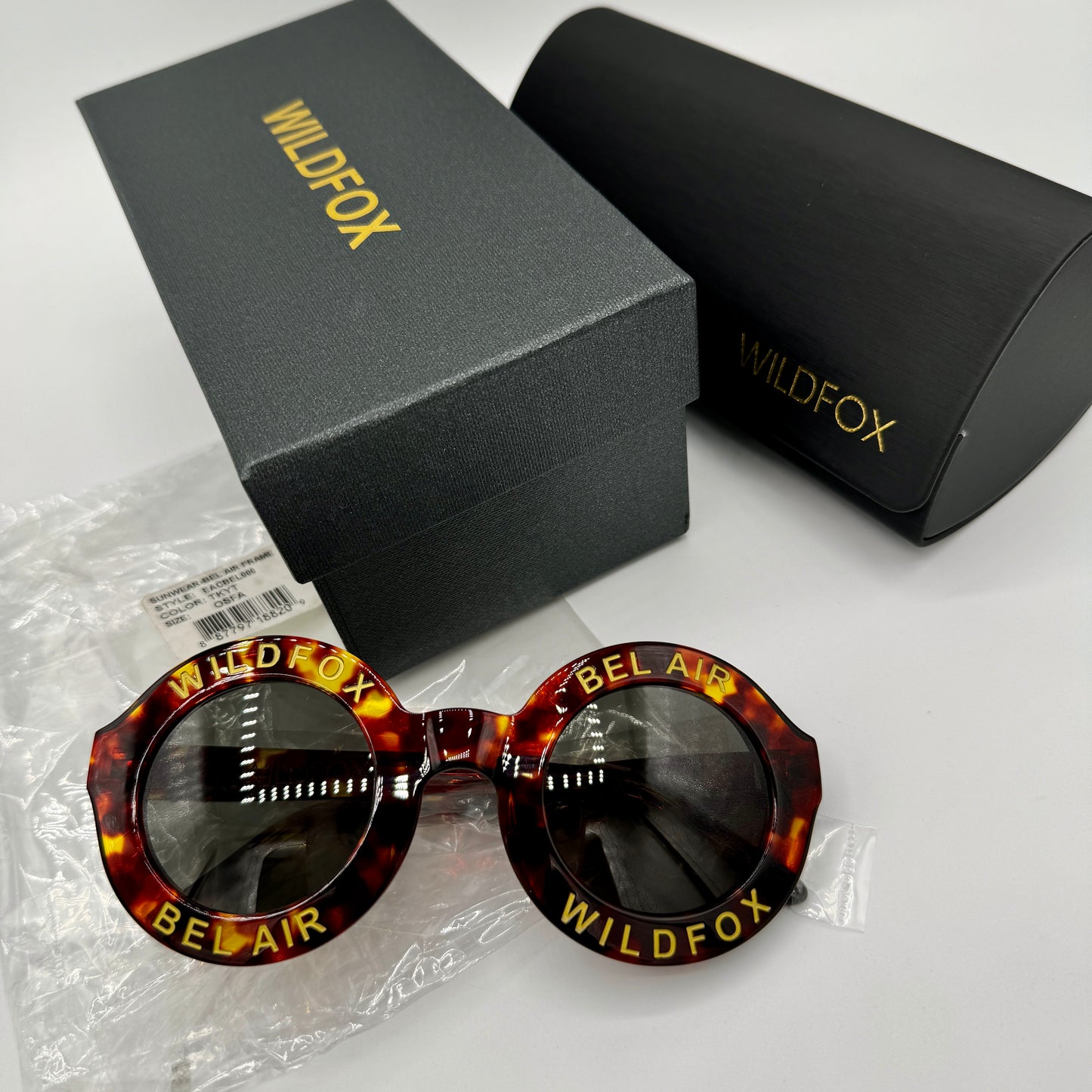 Wildfox Bel Air Tortoise Shell Brown Belair Sunglasses Classic NEW with case