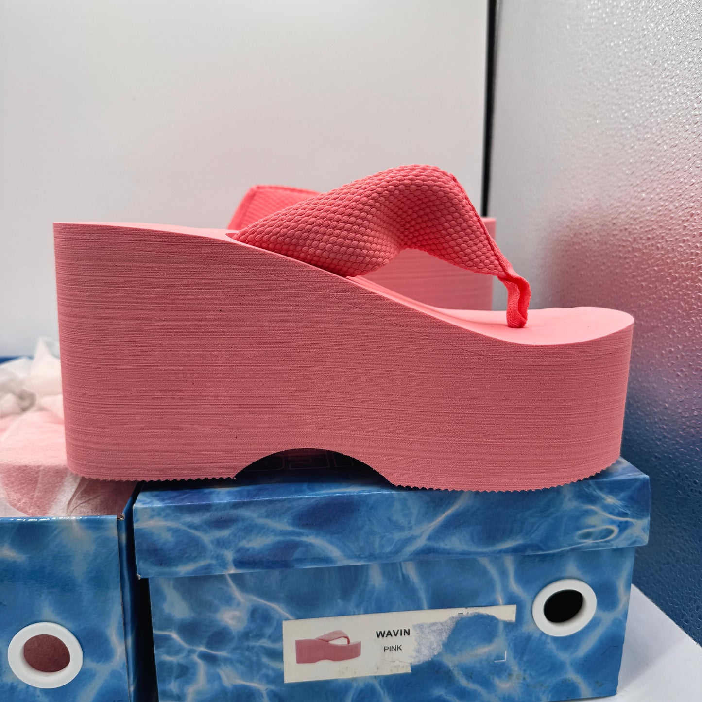 Jeffrey Campbell BUNDLE (2 Pairs) Wavin Platform Sandals Pink