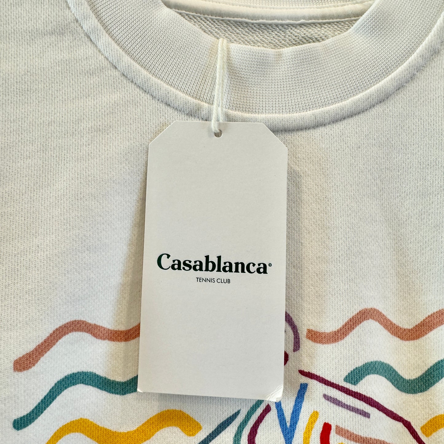 Casablanca Beach Tennis Girl White Crewneck Sweatshirt Top