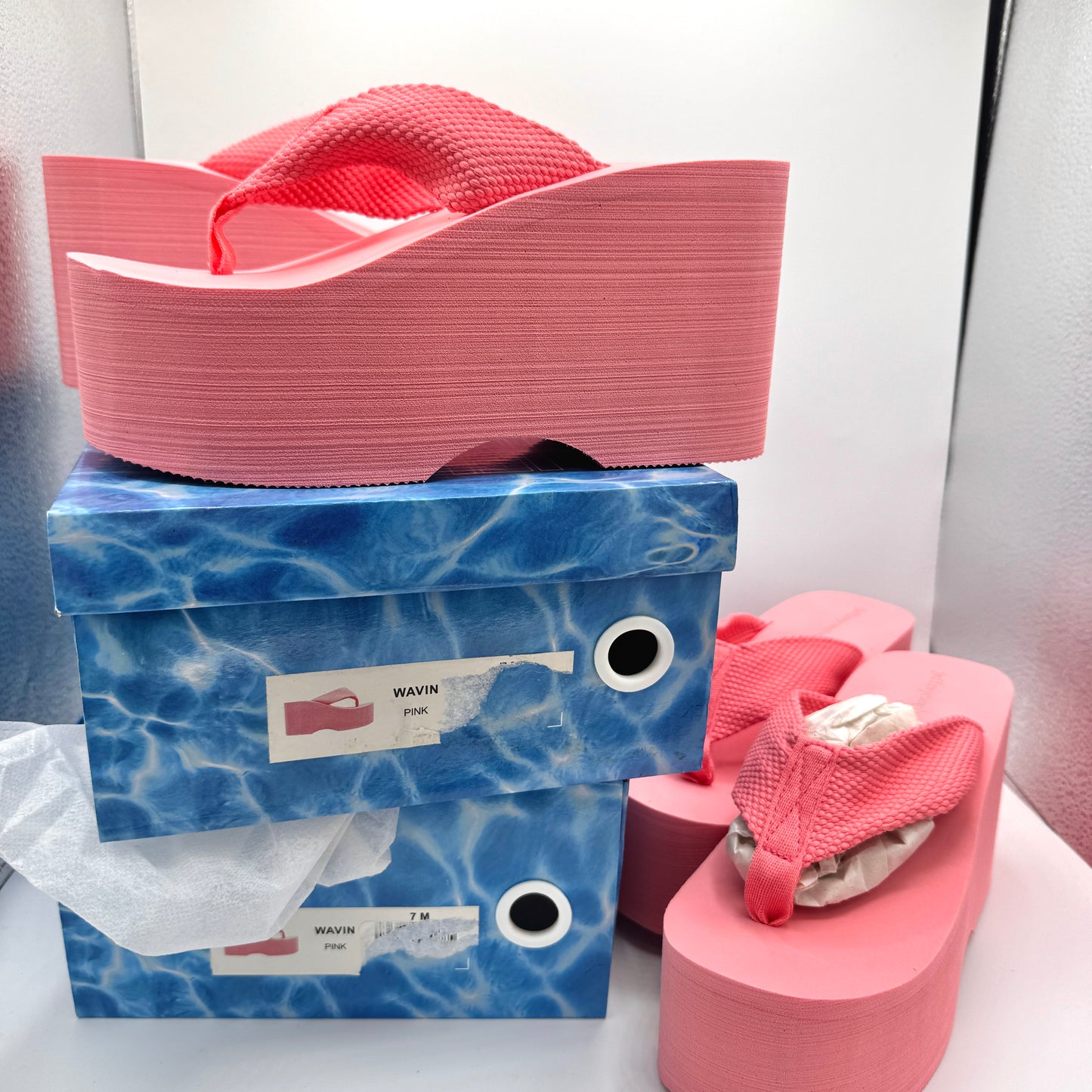 Jeffrey Campbell BUNDLE (2 Pairs) Wavin Platform Sandals Pink