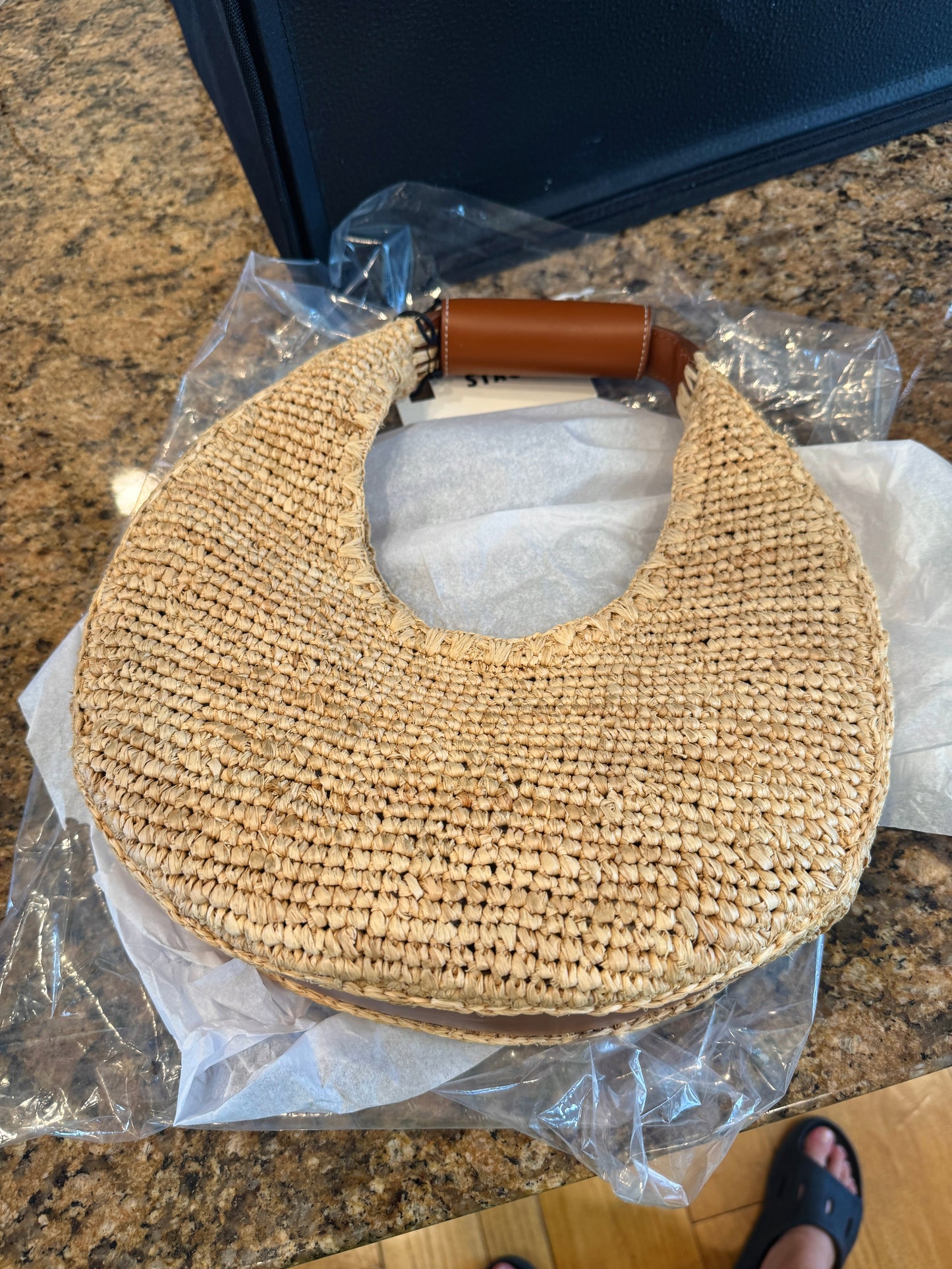 Staud Moon Bag - Natural Raffia