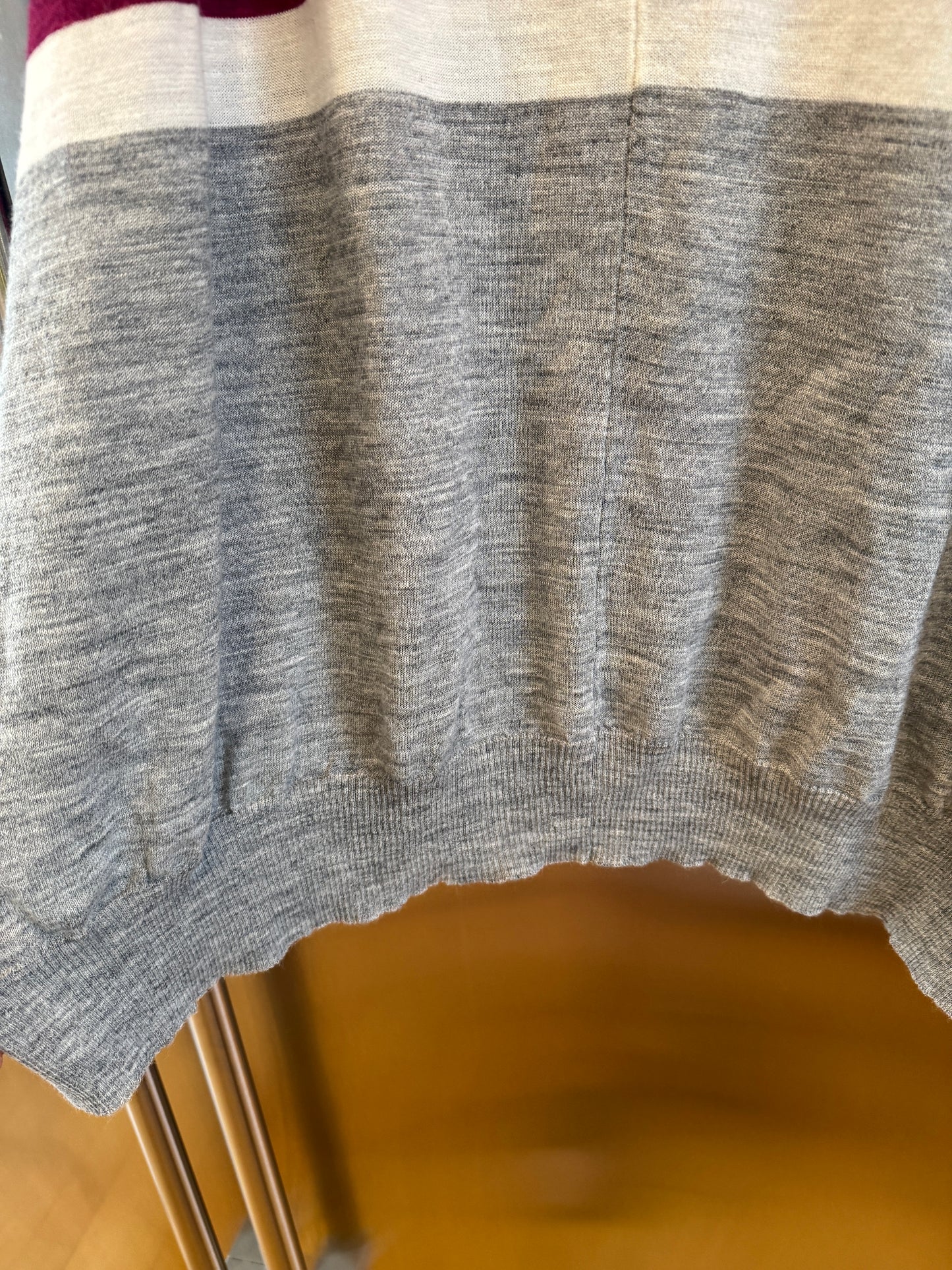 Free People Oversized Knit Sweater * Pre-Owned * Colorblock Top , Made in Italy ,