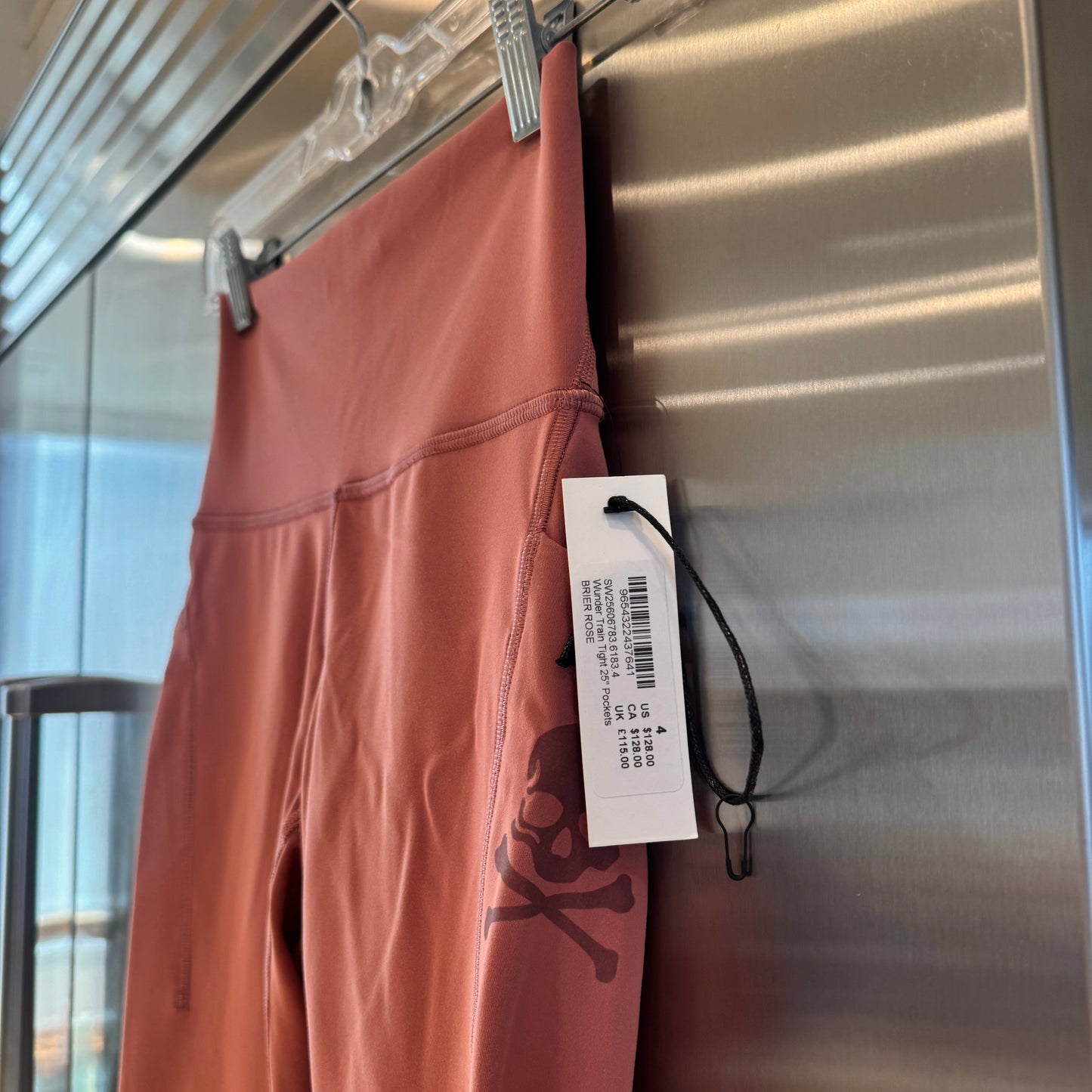 Lululemon x Soul Cycle Matching Set in Brier Rose Wunder Train Tight 25” and Long Line Bra