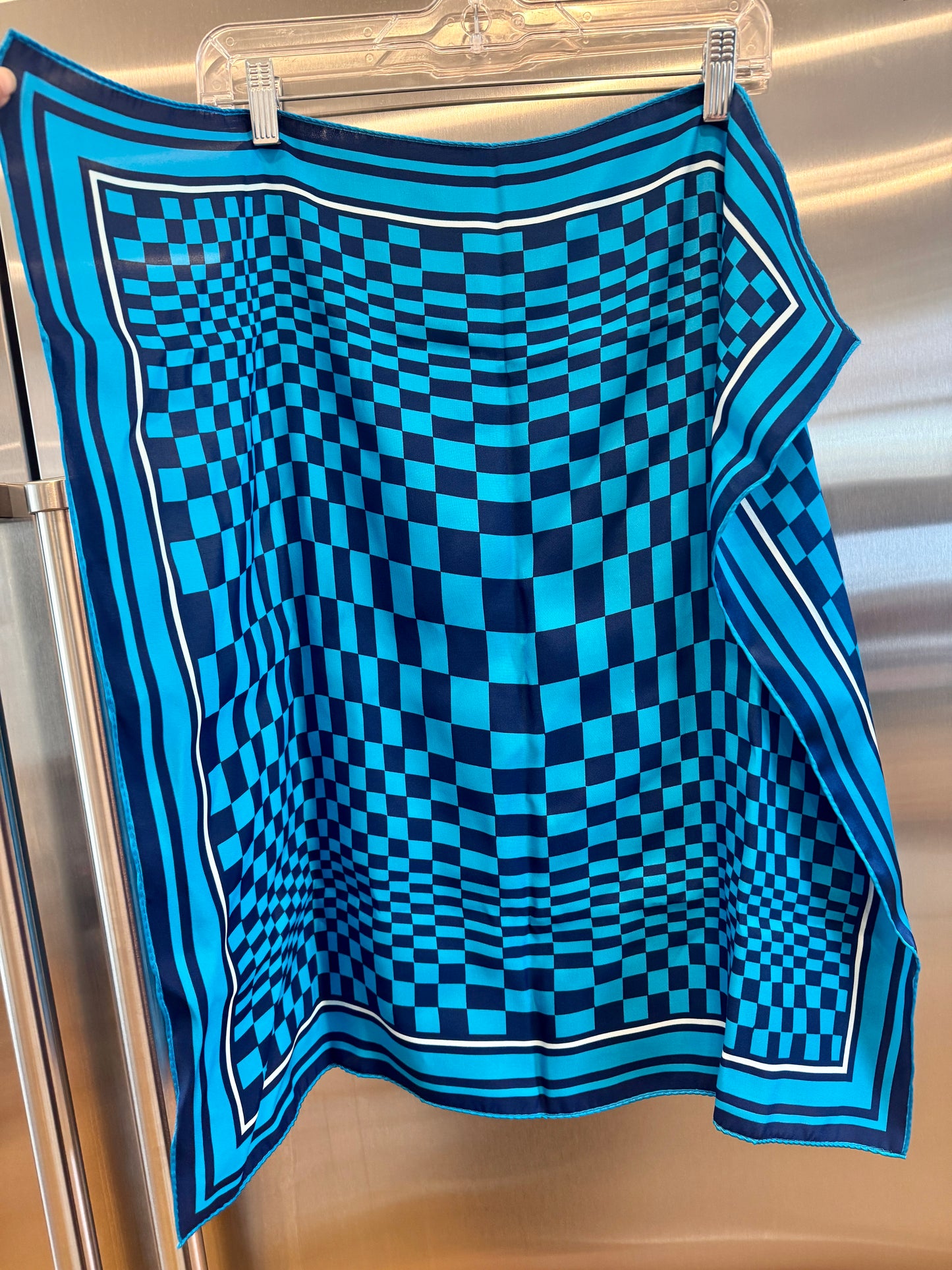 Porsche x Soho House Satin Blue Pasha Scarf Bandana
