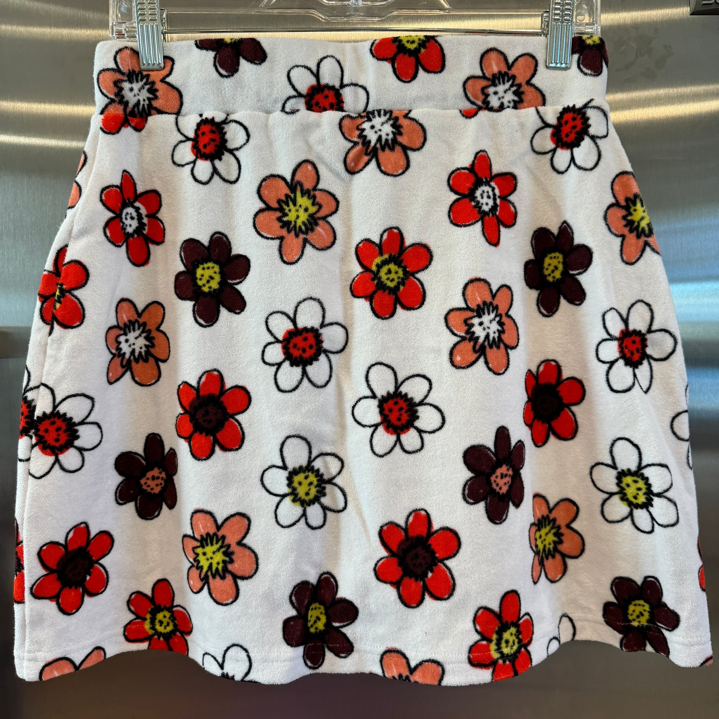 Miaou Terry Cloth Tennis Skirt in Crayola Floral