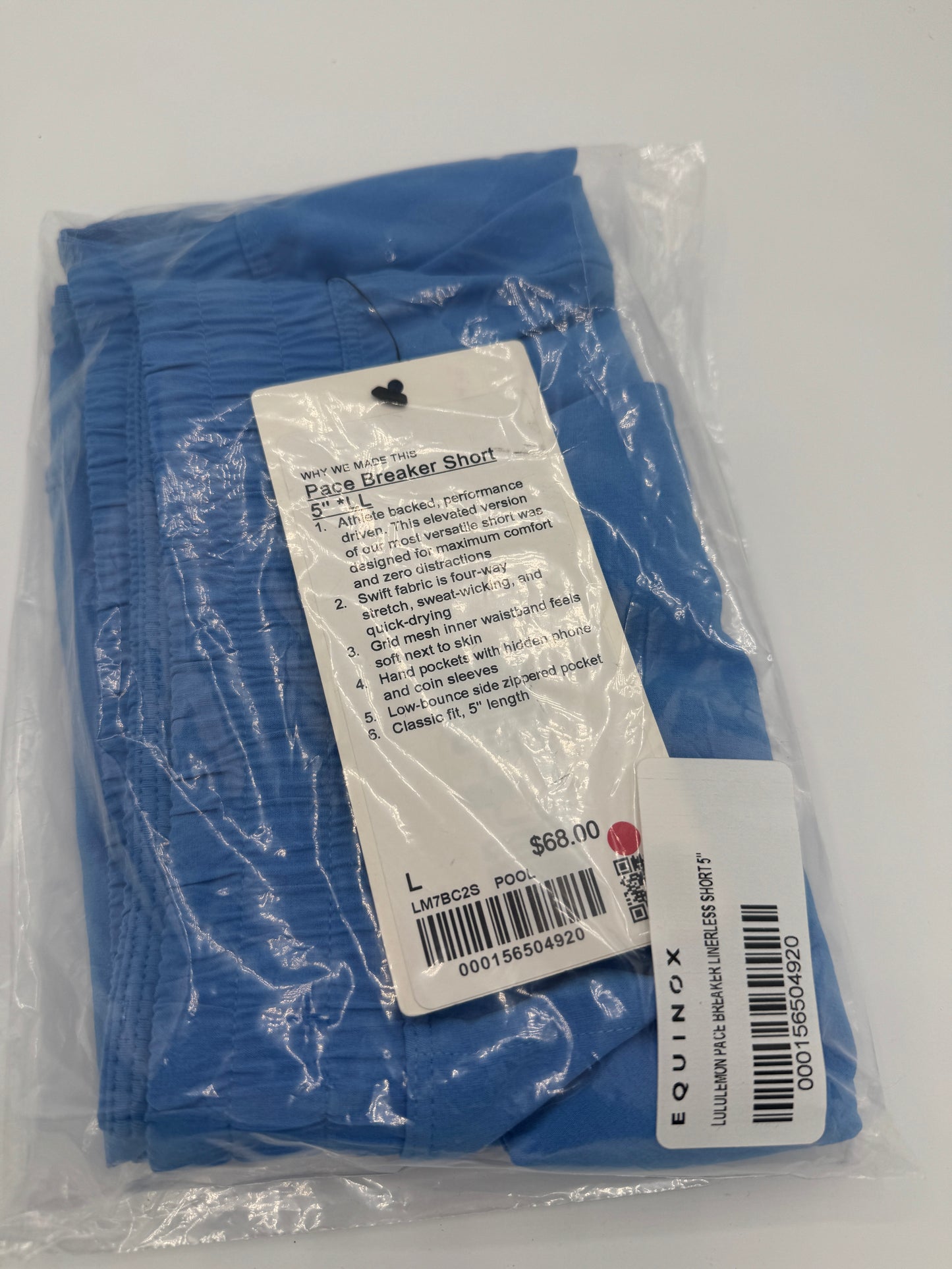 Lululemon Pace Breaker Short 5” Linerless Unlined in Pool Party Blue - Men’s