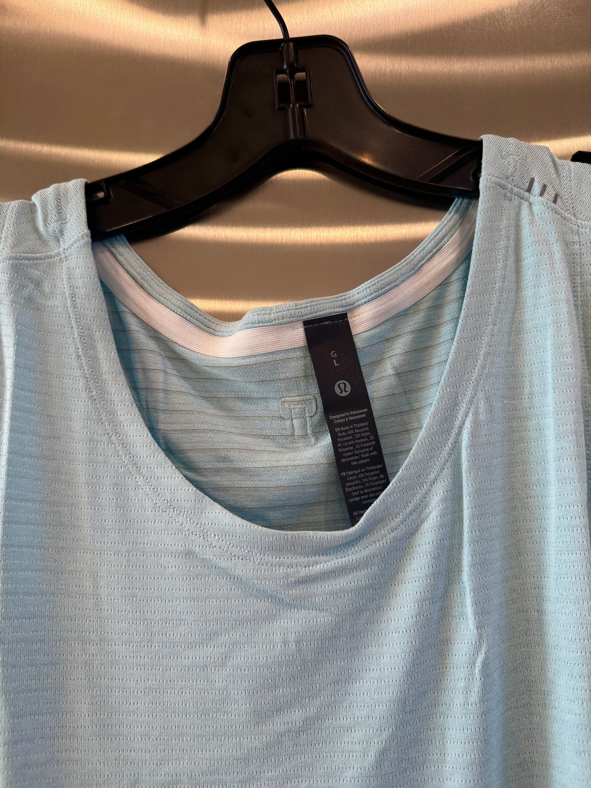 Lululemon License to Train Top , Mens Tank Top in Foam Cloud Blue