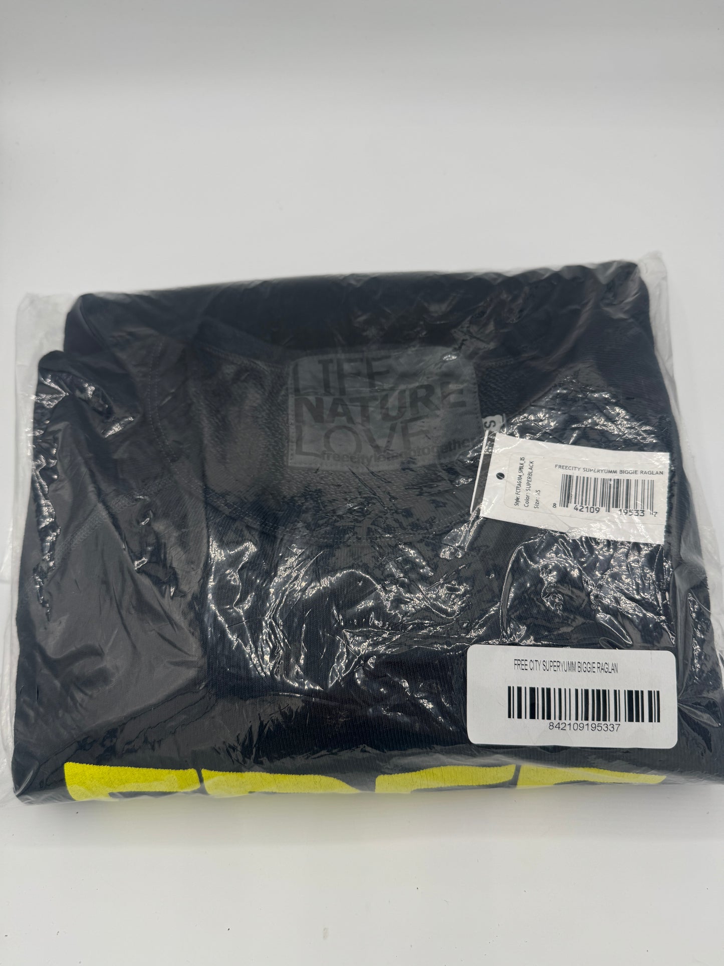 Freecity Unisex Crewneck Sweatshirt- Black / Yellow