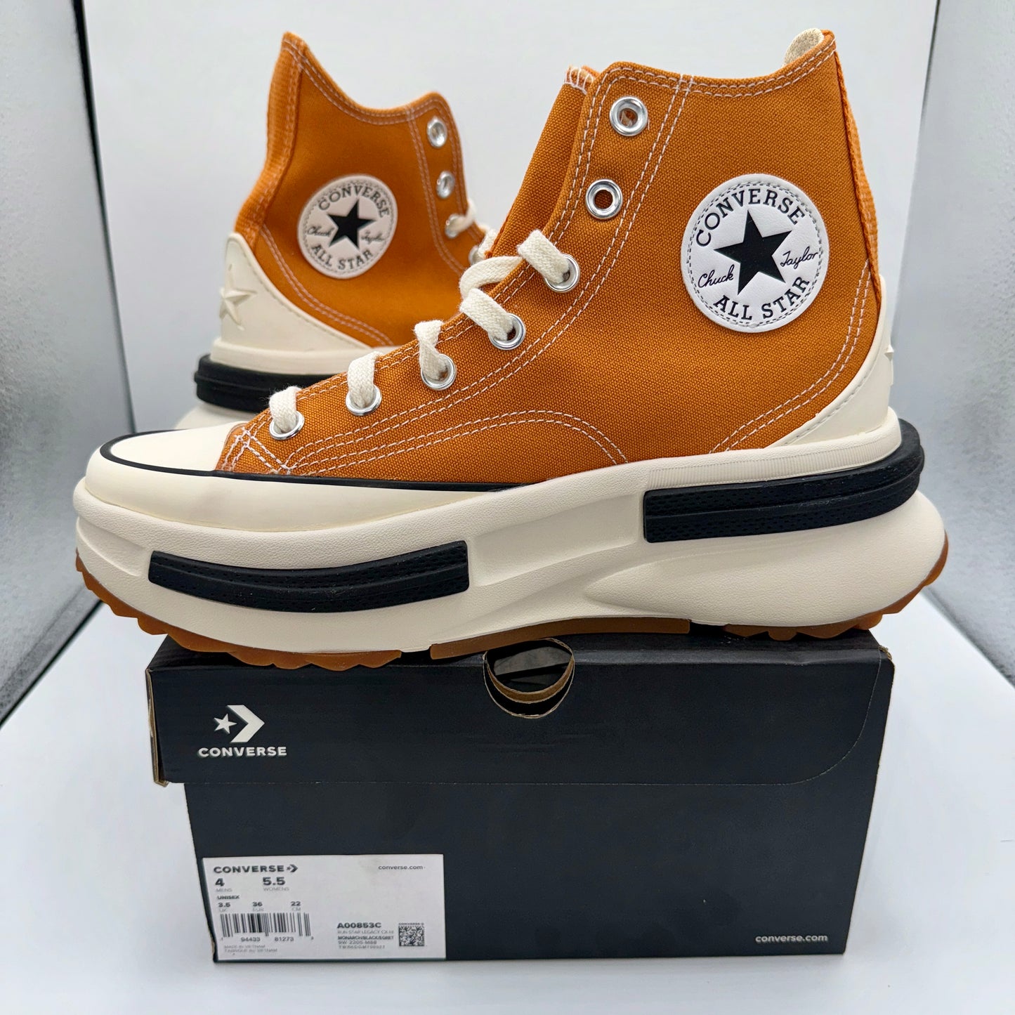 Converse Run Star Legacy CX Hi Platform high top Chuck Taylor sneaker monarch orange