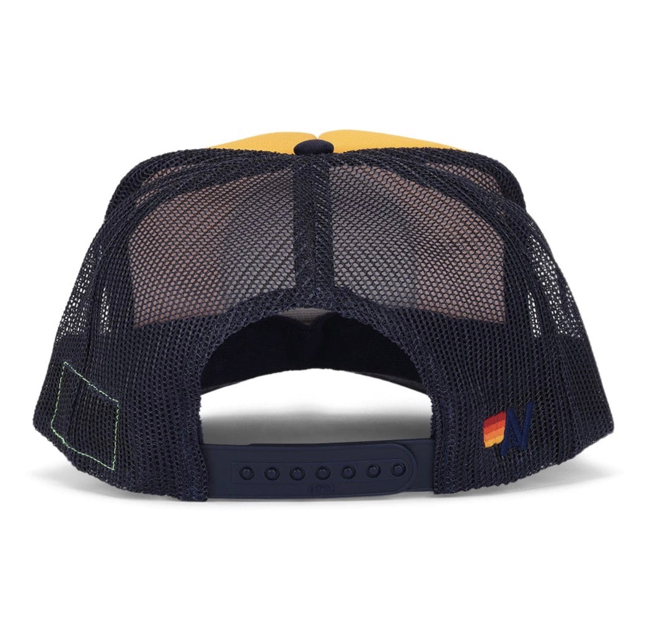 Aviator Nation Aspen Palm Tree Festival Trucker Hat - Navy / Gold