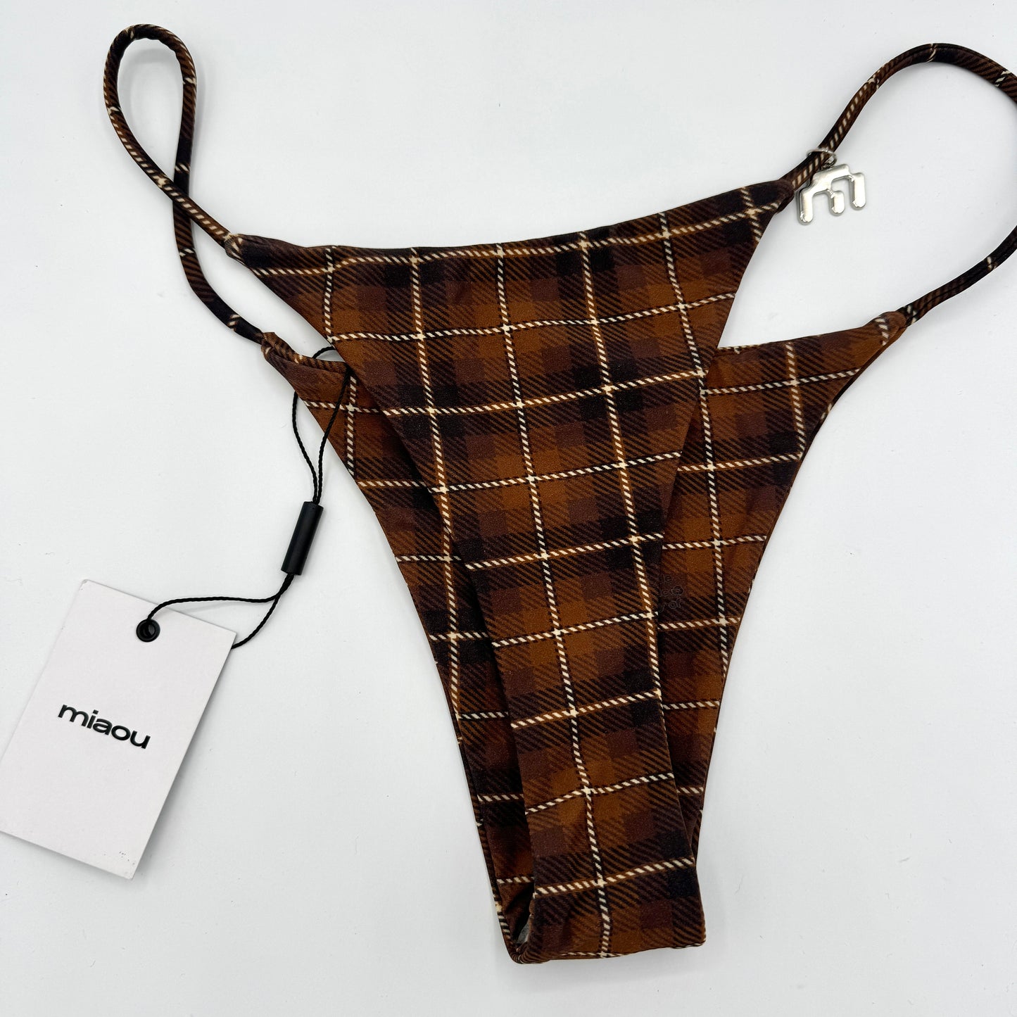 Miaou Itty Bitty Bottom in Brown Chocolate Plaid