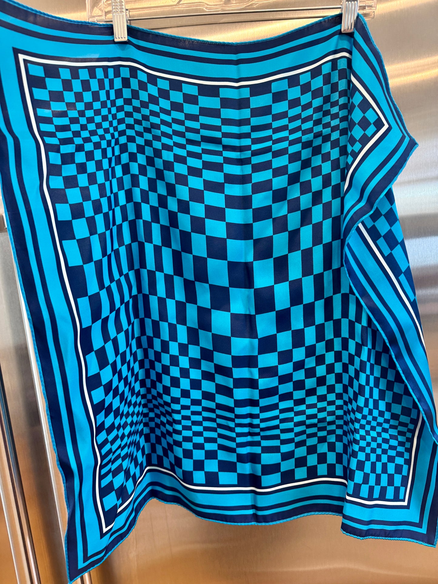 Porsche x Soho House Satin Blue Pasha Scarf Bandana