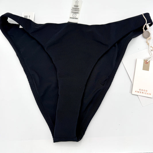 Good American Ribbed Black Bikini Swim Better Bottoms , brand new with tags