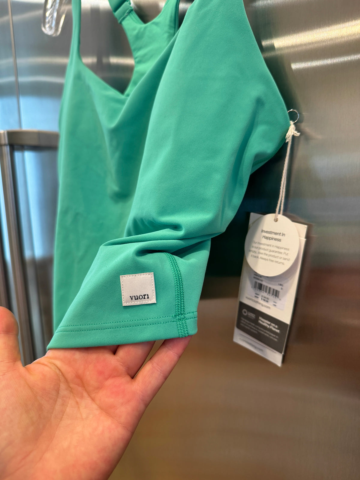 Vuori SL Dynamic Tank Top in Light Bergamot Green