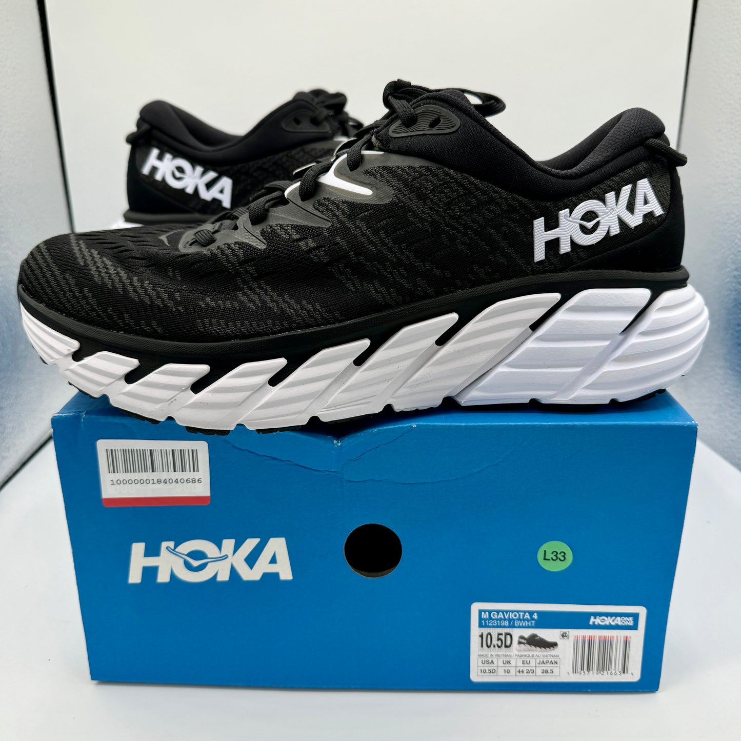 Hoka Gaviota 4 Men’s Running Shoes Black / white athletic shoe by hoka one one