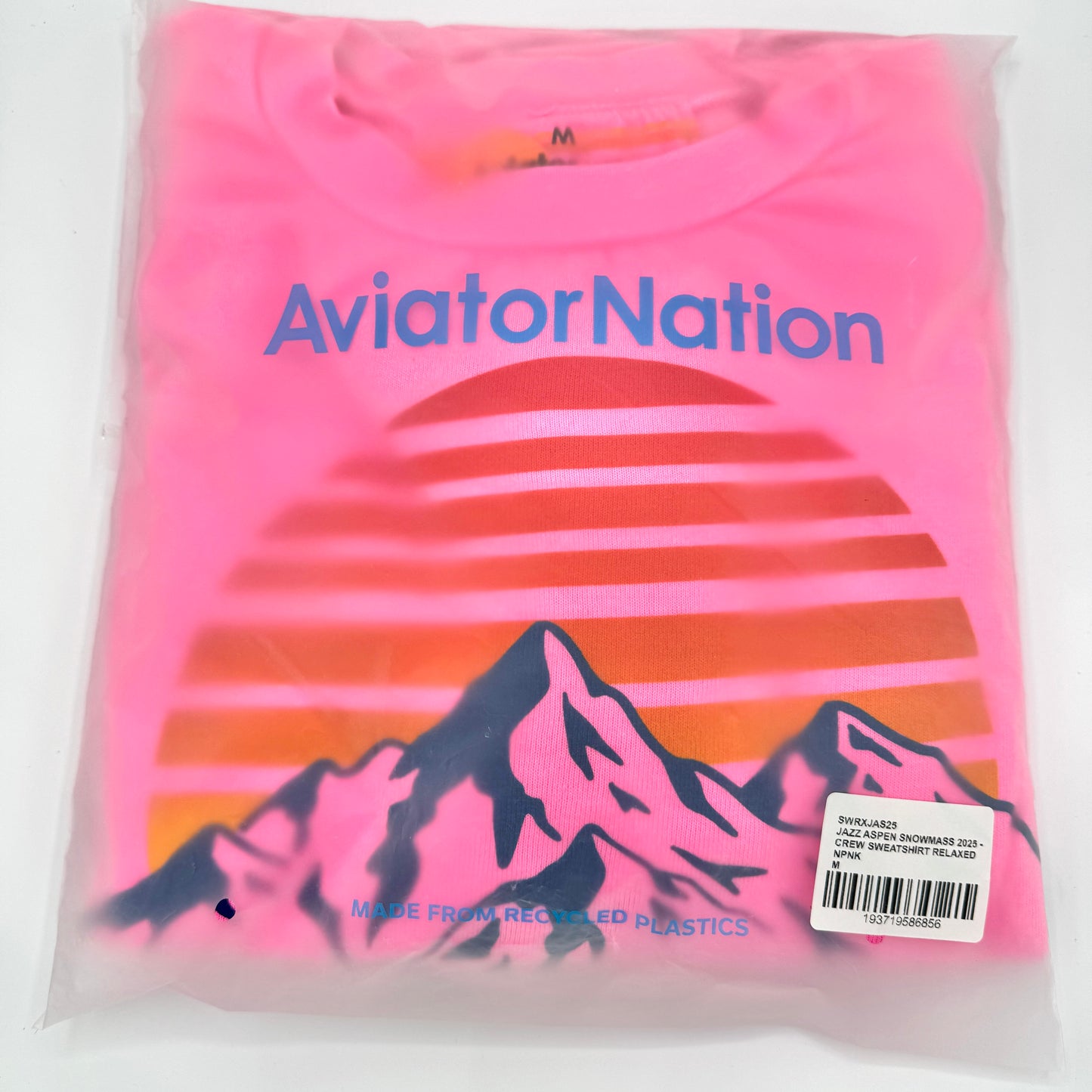 Aviator Nation Aspen Snowmass Jazz Music Festival Crewneck Sweatshirt - Neon Pink
